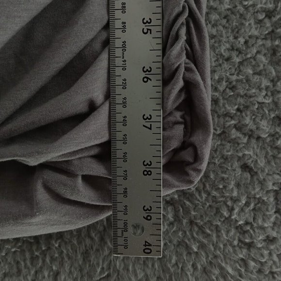 Athleta Dress Womens Small Gray Short Sleeve V Neck Cinched Shirt Dress - Picture 8 of 10